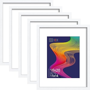 VCK 16x20 Picture Frames 5 Pack White