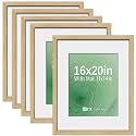 VCK 16x20 Picture Frames 5 Pack Oak