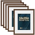 VCK 16x20 Picture Frames 5 Pack Brown