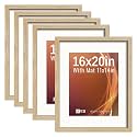 VCK 16x20 Picture Frames 5 Pack Natural