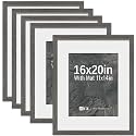 VCK 16x20 Picture Frames 5 Pack Grey