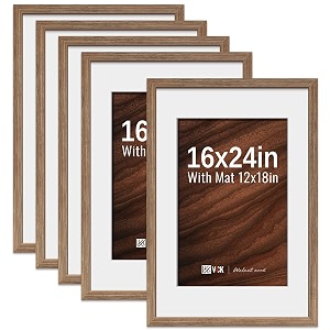 VCK 16x24 Picture Frame 5 Pack Walnut