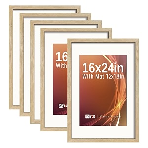 VCK 16x24 Picture Frame 5 Pack Natural