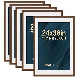 VCK 24x36 Poster Frame 5 Pack Brown