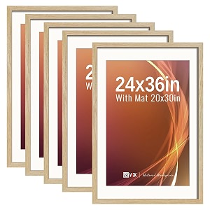 VCK 24x36 Poster Frame 5 Pack Natural