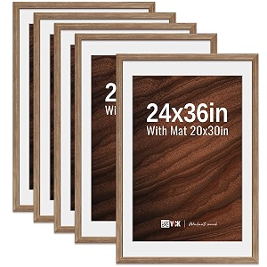 VCK 24x36 Poster Frame 5 Pack Walnut