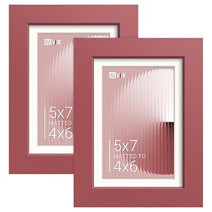 VCK 5x7 Picture Frame 2 Pack Red