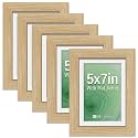 VCK 5x7 Picture Frame 5 Pack Oak