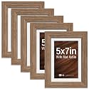 VCK 5x7 Picture Frame 5 Pack Walnut