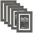 VCK 5x7 Picture Frame 5 Pack Grey