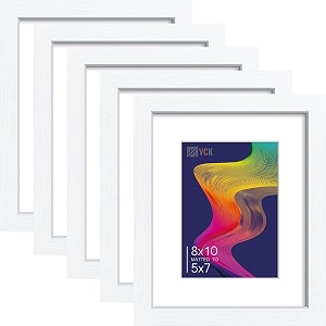 VCK 8x10 Picture Frame 5 Pack White