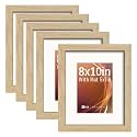 VCK 8x10 Picture Frame 5 Pack Natural