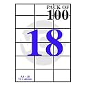 VCR A4 Size White Self Adhesive Label/Sticker for Printer (Inject/Copier/Laser) - Matte - 18 Sticker Per Sheet - 100 Sheets Pack