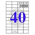 VCR A4 Size White Self Adhesive Label/Sticker for Printer (Inject/Copier/Laser) - 40 Sticker Per Sheet - 1000 Sheets Pack