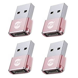 usb type c female to usb male a adapter 5 units pack black mini usb c type adapter charger charging cable adapter for all mobile devices laptops macbooks and ipad