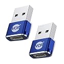 USB Type C Female to USB Male A Adapter, 5 Units Pack, Black Mini USB C Type Adapter Charger, Charging Cable Adapter for All Mobile Devices, Laptops, MacBooks and iPad