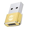 USB Type C Female to USB Male A Adapter, 5 Units Pack, Black Mini USB C Type Adapter Charger, Charging Cable Adapter for All Mobile Devices, Laptops, MacBooks and iPad