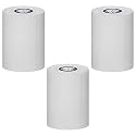 VCR White Thermal Paper POS Roll - 79mm / 3 inches Width x 25 Meters in Length - Pack of 3 Rolls for Printing Receipts - Billing Machines/Register - 55 GSM Thickness - Black Colour Printing