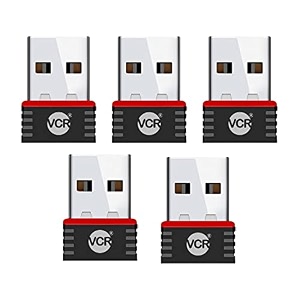vcr wifi receiver adapter for pc 5 units of 950 mbps wireless network adapter wifi receiver for desktoplaptop small size wifi dongle for windowsmac oslinux kernel  wpawpa2 encryption black