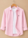 vdlooks Men Regular Fit Striped Spread Collar