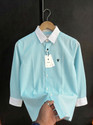 vdlooks Men Striped Casual Light Blue Shirt