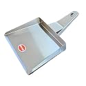 VDM Sign Stainless Steel Dustpan, Durable and Long Lasting, Regular Size Cleaning Dustpan, Easy Grip, Ideal for Home Cleaning Tasks (Pack of 1, Silver Color)