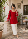 VDRA Women Embroidered Straight Kurta