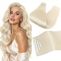Ve Sunny Tape in Hair Extensions Human Hair Bleach Blonde Straight Remy