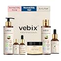 VebixProfessional Customized Regimen -Full Kit- Lotus AntiHairfall Shampoo &amp; Neem Oil + Hair Glow Serum + Onion Hair Mask + Hair Booster Serum &amp; Kumkuma Face Brightening Oil -10.82 Fl.oz (Normal Hair)