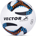 VECTOR X Attacker 2.0 32 Panel Rubber Moulded+ Butyl Bladder Soccer 12+ age Training Football - Size: 5