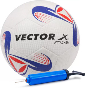 vector x attacker 32 panel rubber moulded butyl bladder indooroutdoor training pump football - size 5