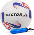 VECTOR X Attacker 32 Panel Rubber Moulded+ Butyl Bladder Indoor/Outdoor Training Pump Football - Size: 5
