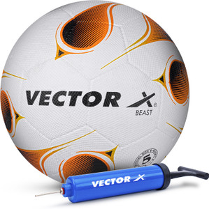 vector x beast pump 32 panel rubber moulded butyl bladder indooroutdoor soccer training football - size 5