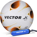 VECTOR X Beast+ Pump 32 Panel Rubber Moulded Butyl Bladder Indoor/Outdoor Soccer Training Football - Size: 5