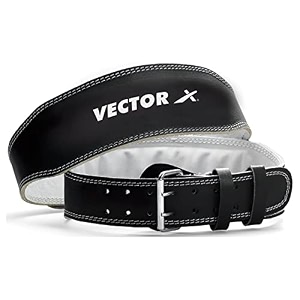 vector x champion premium leather weightlifting belt for men amp womenback lumbar supportunisexadjustable bucklepower gym fitness training workouts 434 medium