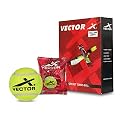 Vector X High Bounce Light Weight Tennis Ball for Cricket Practice, Street Match Ball, Training Exercise Ball for Outdoor & Indoor, Beginners & Pet Dog Play Balls (Pack of 12) Yellow