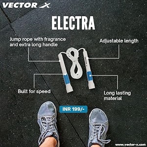vector x electra skipping rope with fragrance pink