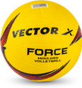 VECTOR X Force Rubber Moulded Durable & Waterproof Indoor Outdoor Beach ball + Air Pin Volleyball - Size: 4