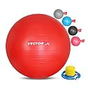 Vector X Gym Ball for Exercise - Anti Burst, 85CM, 1 Piece, Red