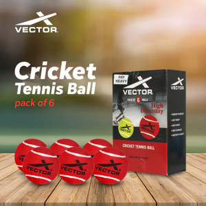 vector x heavy weight for players indoor outdoor trainingpractice street match play-red cricket tennis ball