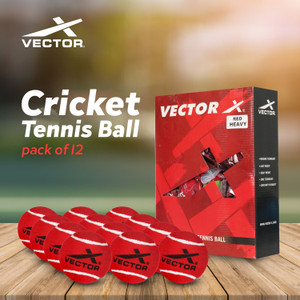 vector x heavy weight for players indoor outdoor trainingpractice street match play-red cricket tennis ball
