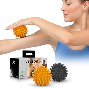 vector x full body acupressure spike ball for physiotherapy massage roller for pain relief and recovery tool lightweight and portable for your body care at home gym intense workout to avoid pain 2 pcs
