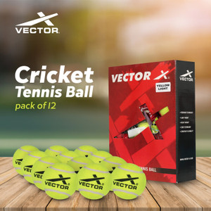 vector x light weight for players indoor outdoor trainingpractice street match play-ylw cricket tennis ball