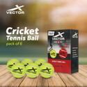 VECTOR X Light Weight For Players Indoor Outdoor Training,Practice, Street Match Play-YLW Cricket Tennis Ball