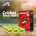 VECTOR X Light Weight For Players Indoor Outdoor Training,Practice, Street Match Play-YLW Cricket Tennis Ball