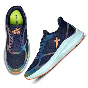 vector x men indoor outdoor reflector running shoesbreathable mesh uppereva midsolerubber outsolecomfortable cushioninglightweight durable sports shoe for gym jogging casual wear