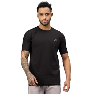 VECTOR X Self Design Men Round Neck