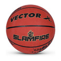 VECTOR X Slamfire 8 Panel Rubber Moulded Indoor Outdoor Ball Suitable for Practice Match Basketball - Size: 7