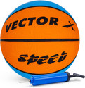 VECTOR X Speed Baksetball With Pump Basketball - Size: 7