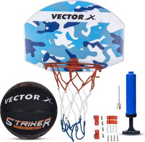 vector x striker basketball size 7 with basketball board with ring net  pump basketball - size 7